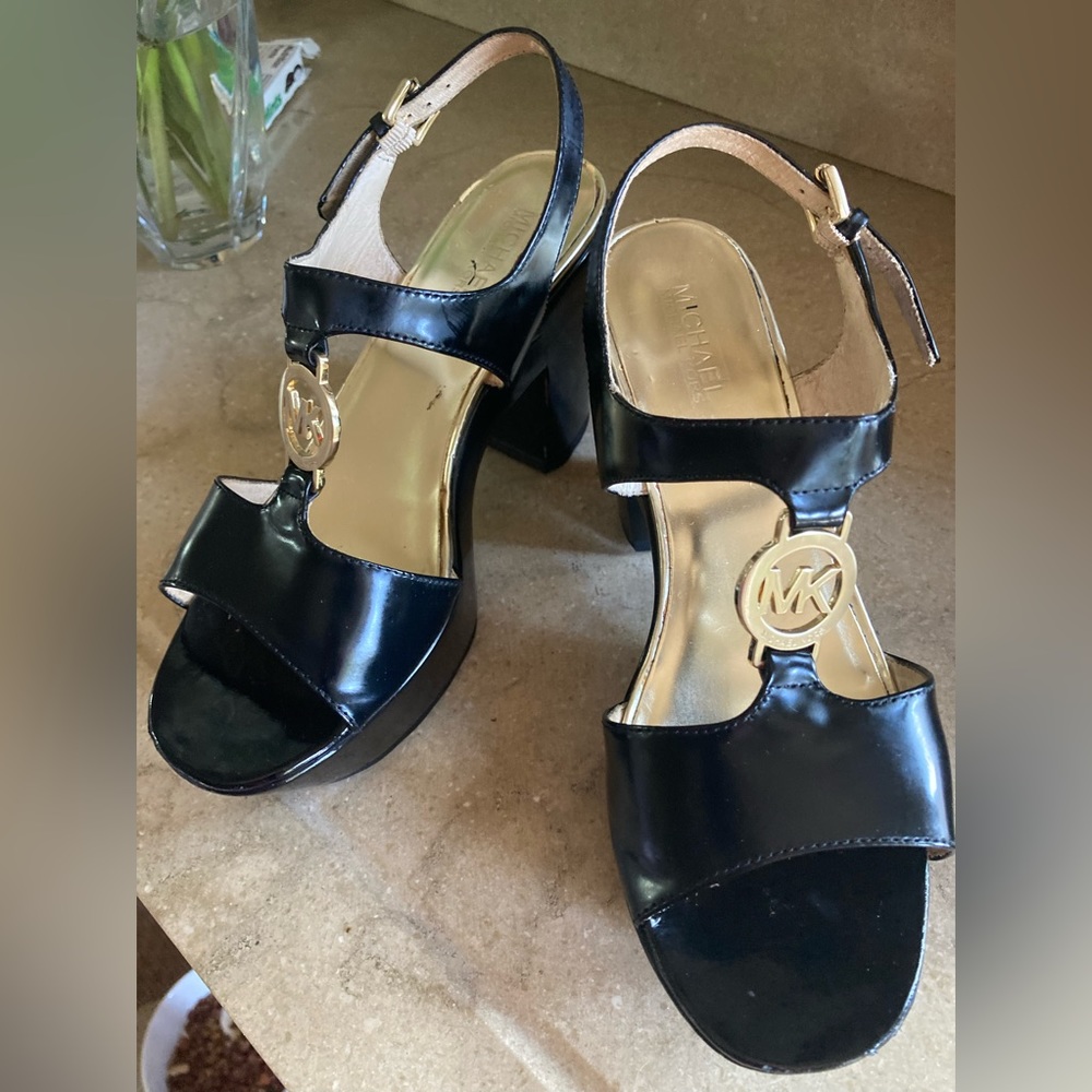 Michael Kors patent leather platforms